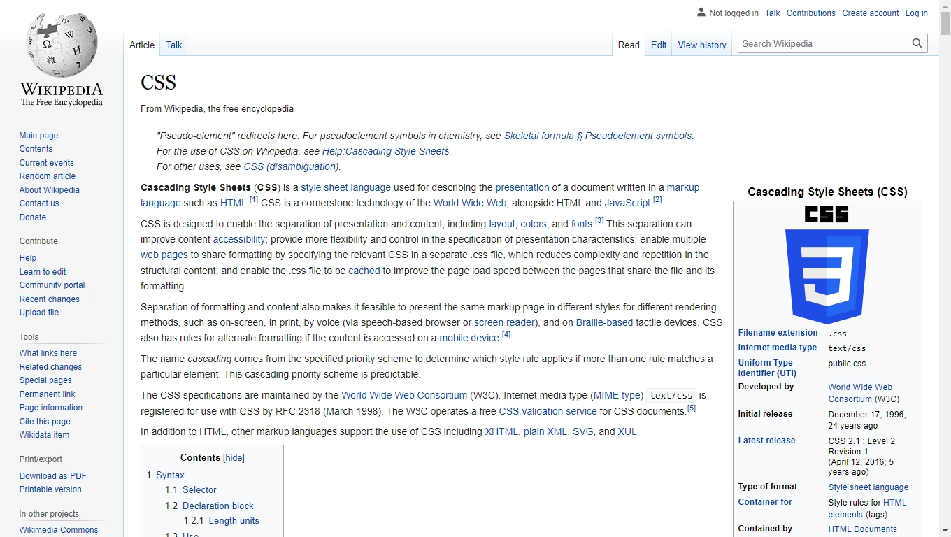 CSS 3 Wikipedia