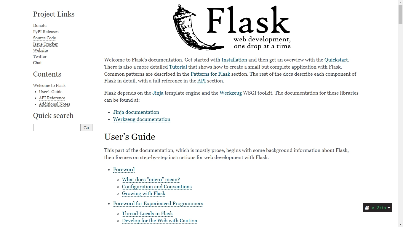 Flask Page